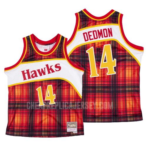 men's atlanta hawks dewayne dedmon 14 red hardwood classics replica jersey