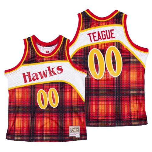 men's atlanta hawks jeff teague 0 red hardwood classics replica jersey