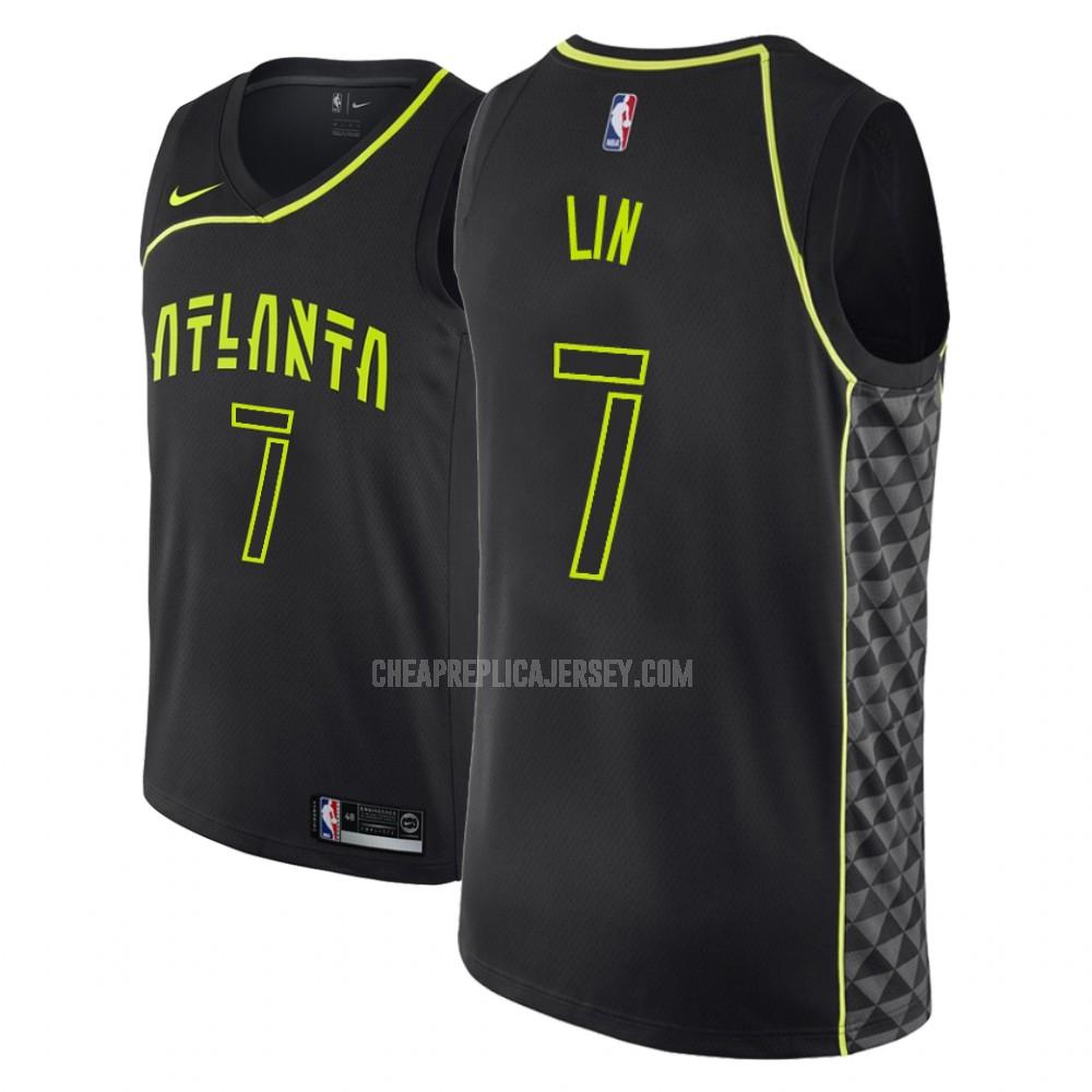men's atlanta hawks jeremy lin 7 black city edition replica jersey