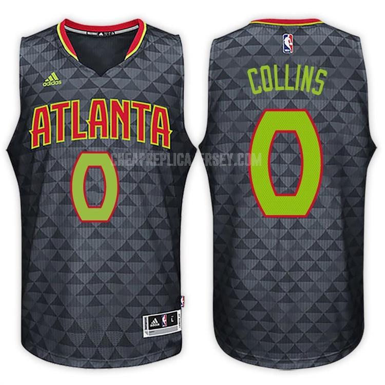 men's atlanta hawks john collins 0 black alternate replica jersey