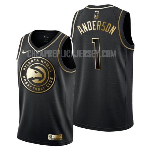 men's atlanta hawks justin anderson 1 black golden edition replica jersey