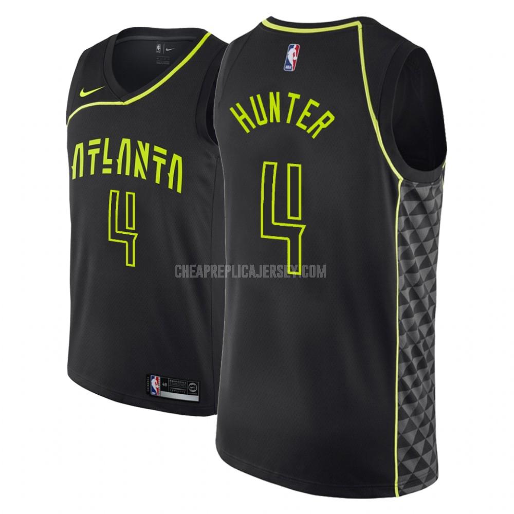 men's atlanta hawks r j hunter 4 black city edition replica jersey