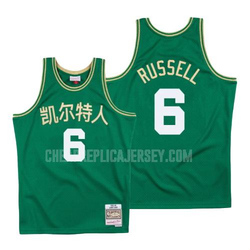 men's boston celtics bill russell 6 green chinese new year replica jersey