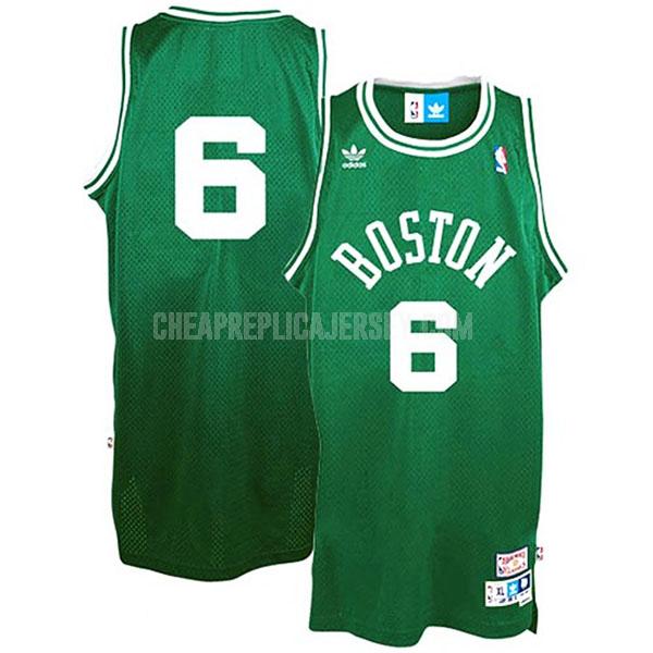 men's boston celtics bill russell 6 green hardwood classics replica jersey