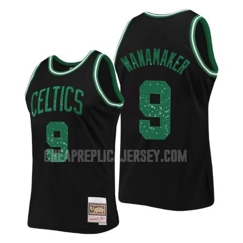 men's boston celtics brad wanamaker 9 black rings collection replica jersey