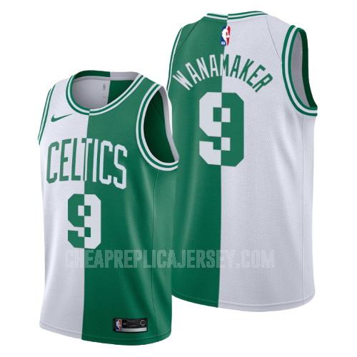 men's boston celtics brad wanamaker 9 white green split replica jersey