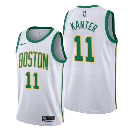 men's boston celtics enes kanter 11 white city edition replica jersey