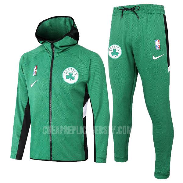 men's boston celtics green nba hooded jacket