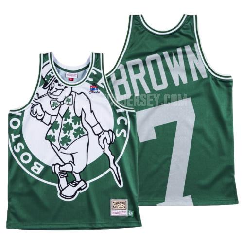 men's boston celtics jaylen brown 7 green big face replica jersey