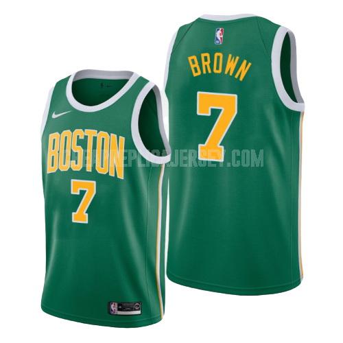 men's boston celtics jaylen brown 7 green earned edition replica jersey