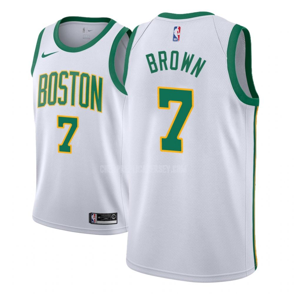 men's boston celtics jaylen brown 7 white city edition replica jersey