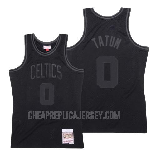 men's boston celtics jayson tatum 0 black hardwood classics replica jersey