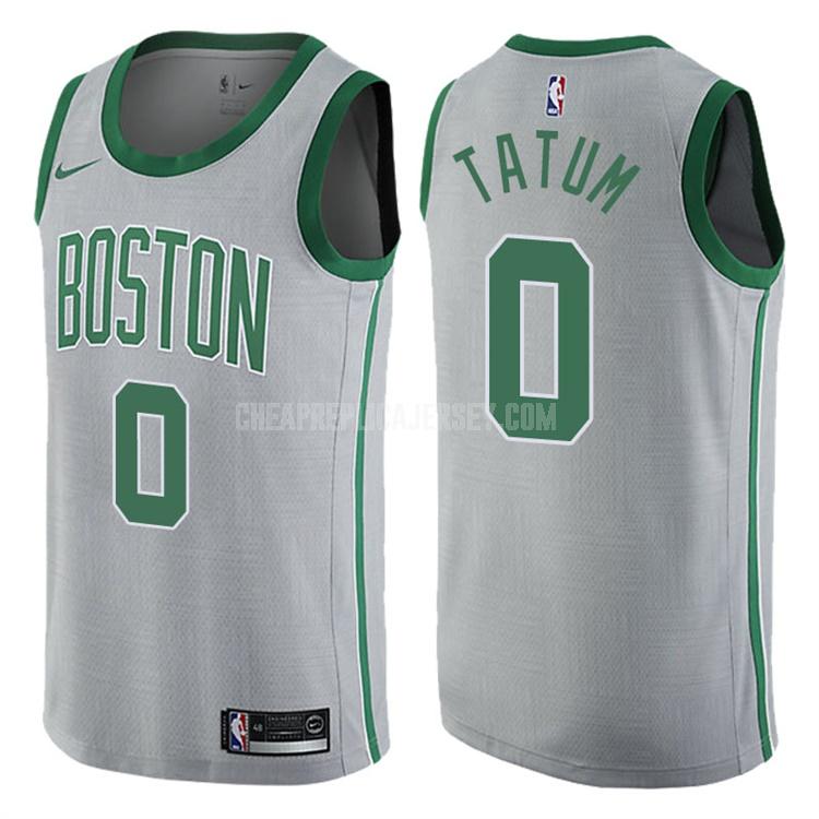 men's boston celtics jayson tatum 0 gray city edition replica jersey