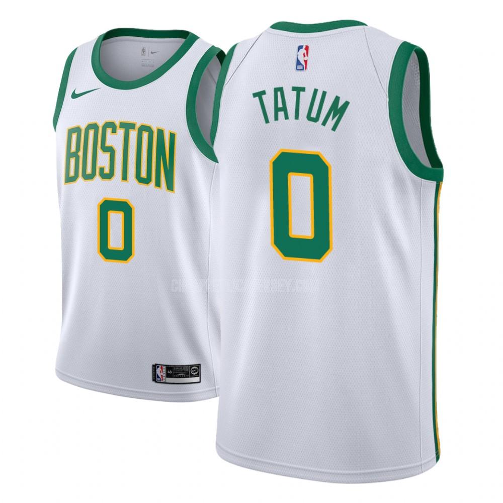 men's boston celtics jayson tatum 0 white city edition replica jersey