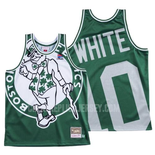 men's boston celtics jo jo white 10 white green big face replica jersey
