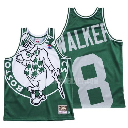 men's boston celtics kemba walker 8 green big face replica jersey
