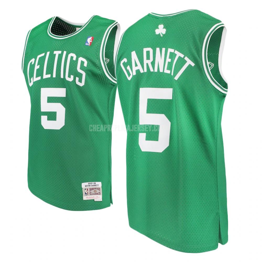 men's boston celtics kevin garnett 5 green hardwood classics replica jersey