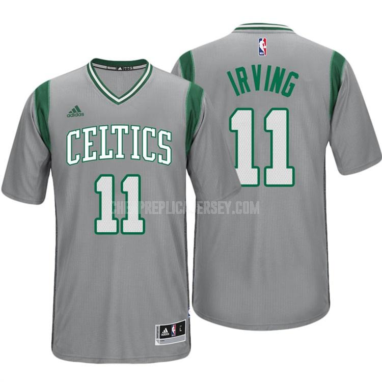 men's boston celtics kyrie irving 11 gray alternate replica jersey