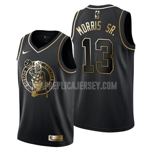 men's boston celtics marcus morris 13 black golden edition replica jersey