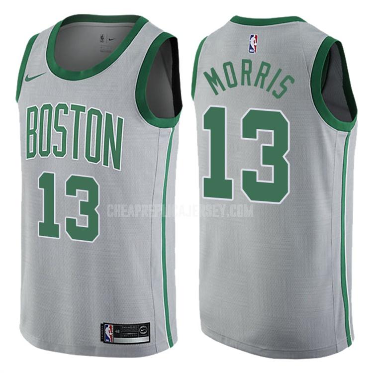 men's boston celtics marcus morris 13 gray city edition replica jersey