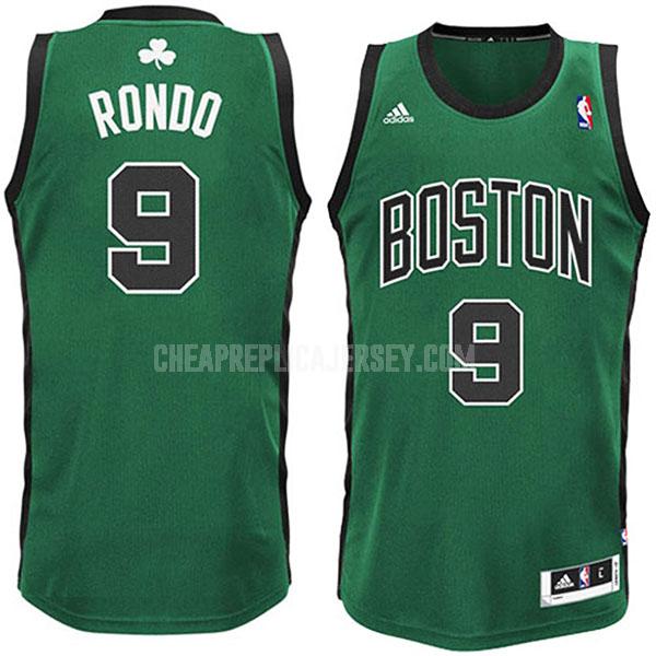 men's boston celtics rajon rondo 9 green revolution 30 replica jersey