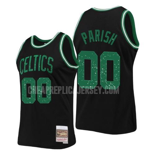 men's boston celtics robert parish 0 black rings collection replica jersey