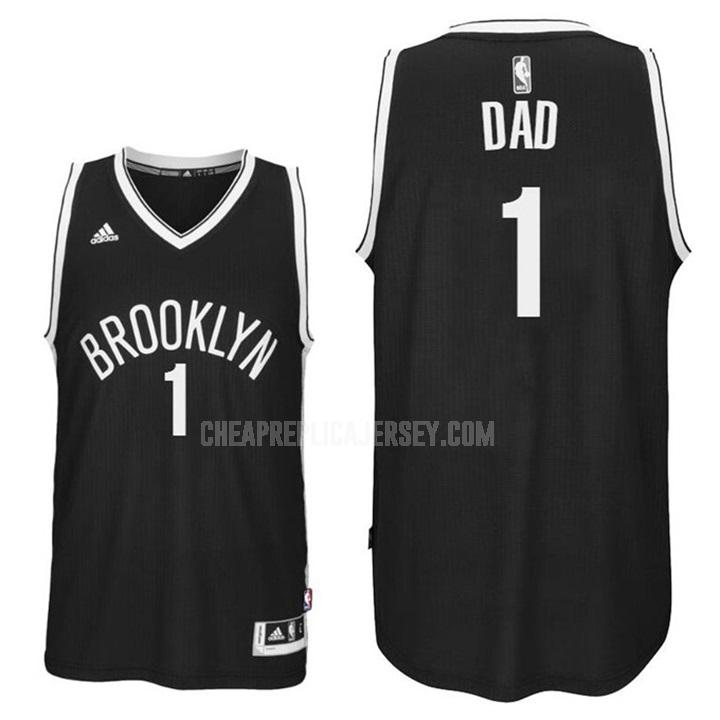 men's brooklyn nets dad 1 black fathers day replica jersey