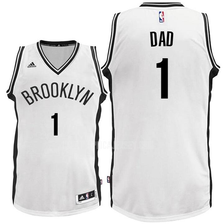 men's brooklyn nets dad 1 white fathers day replica jersey