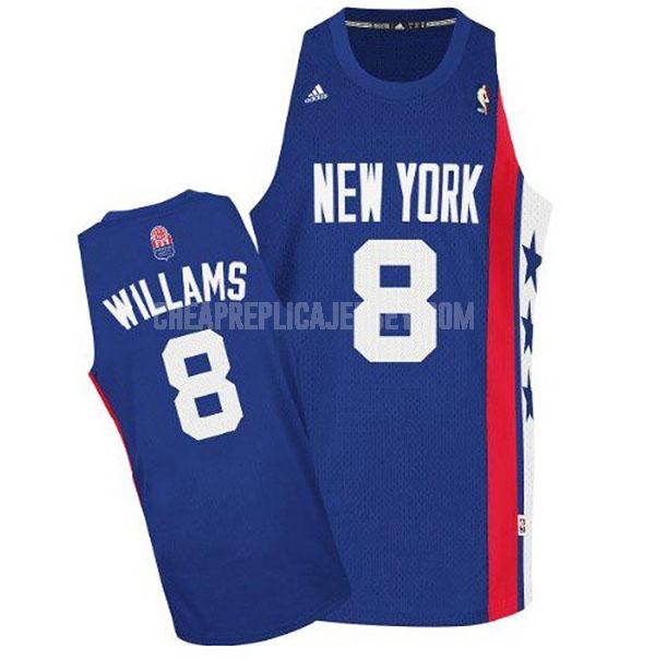 men's brooklyn nets deron williams 8 blue hardwood classic replica jersey