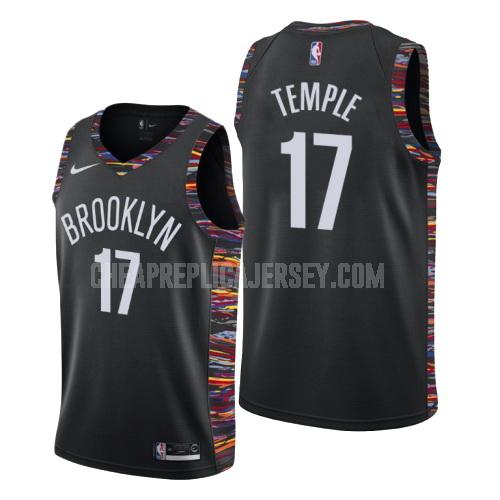 men's brooklyn nets garrett temple 17 black city edition replica jersey