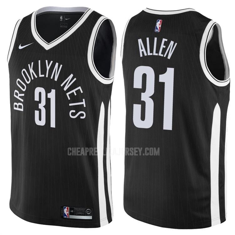 men's brooklyn nets jarrett allen 31 black city edition replica jersey