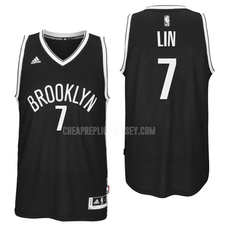 men's brooklyn nets jeremy lin 7 black road swingman replica jersey