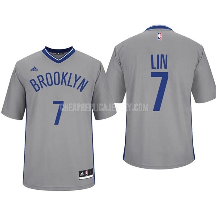 men's brooklyn nets jeremy lin 7 gray alternate swingman replica jersey
