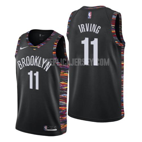 men's brooklyn nets kyrie irving 11 black city edition replica jersey