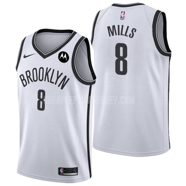 men's brooklyn nets patty mills 8 white association edition replica jersey