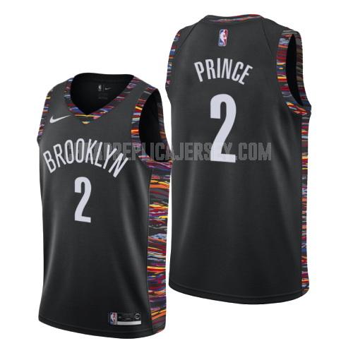 men's brooklyn nets taurean prince 2 black city edition replica jersey