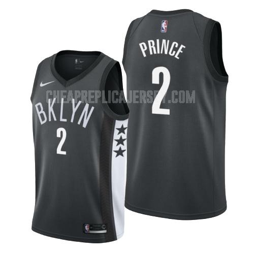 men's brooklyn nets taurean prince 2 black statement replica jersey