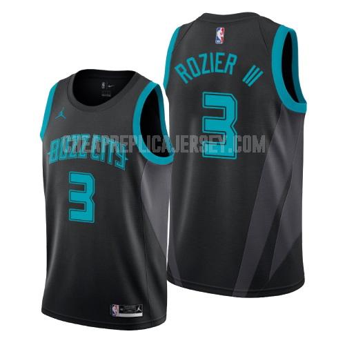 men's charlotte hornets terry rozier 3 black city edition replica jersey