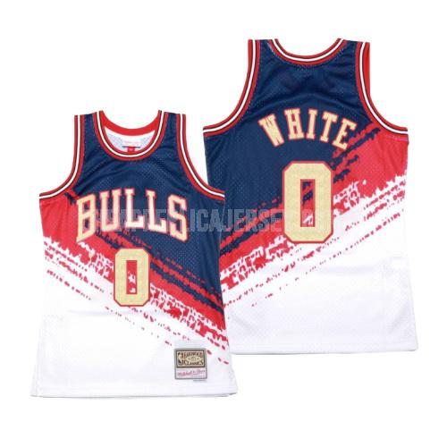 men's chicago bulls coby white 0 white hardwood classics replica jersey