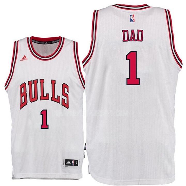 men's chicago bulls dad 1 white fathers day replica jersey