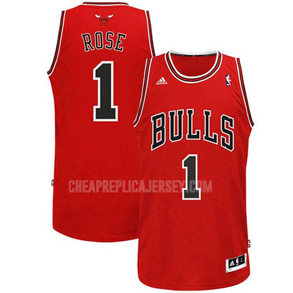 men's chicago bulls derrick rose 1 red classic edition replica jersey