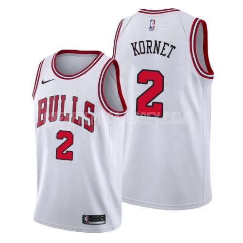 men's chicago bulls luke kornet 2 white association replica jersey