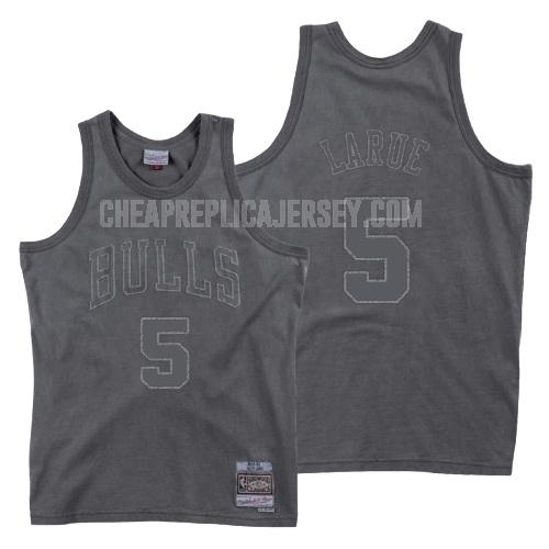men's chicago bulls rusty larue 5 gray washed out replica jersey