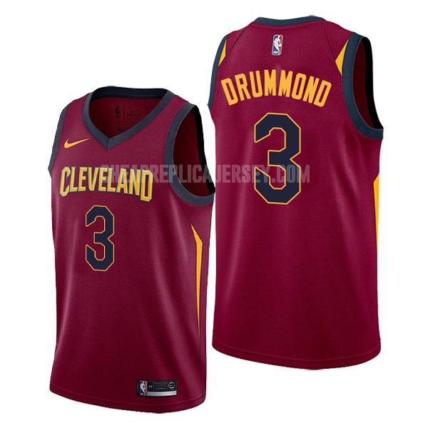 men's cleveland cavaliers andre drummond 3 red icon replica jersey