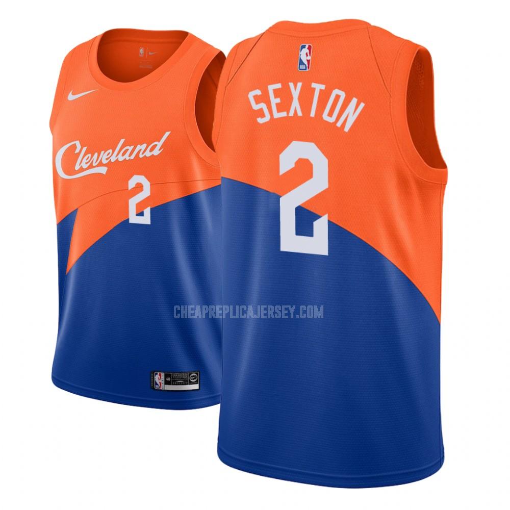 men's cleveland cavaliers collin sexton 2 blue city edition replica jersey