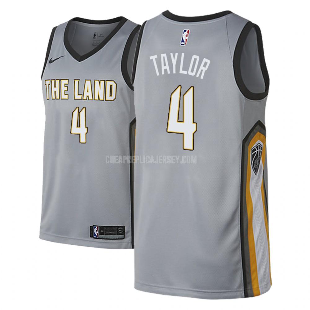 men's cleveland cavaliers isaiah taylor 4 gray city edition replica jersey
