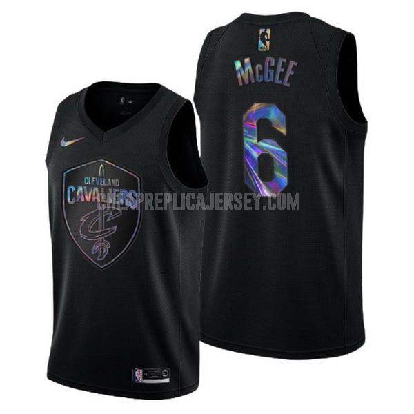men's cleveland cavaliers javale mcgee 6 black logo holographic replica jersey