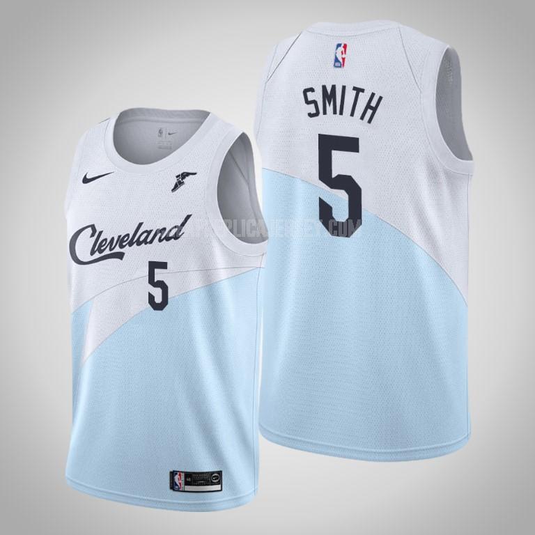 men's cleveland cavaliers jr smith 5 blue earned edition replica jersey