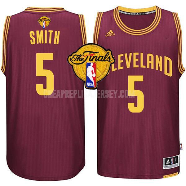 men's cleveland cavaliers jr smith 5 red finals replica jersey