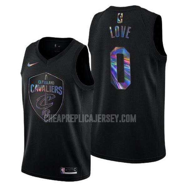 men's cleveland cavaliers kevin love 0 black logo holographic replica jersey